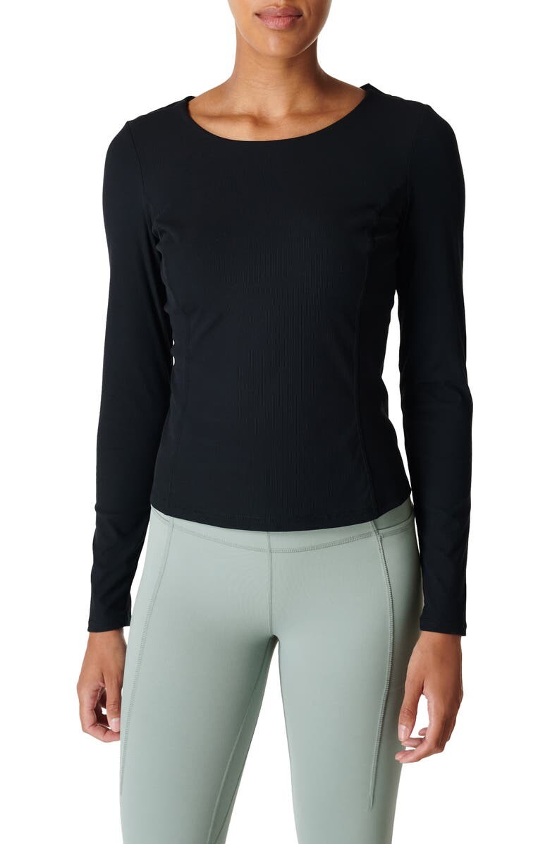 

Верх в рубчик с закрученной спиной SWEATY BETTY, черный