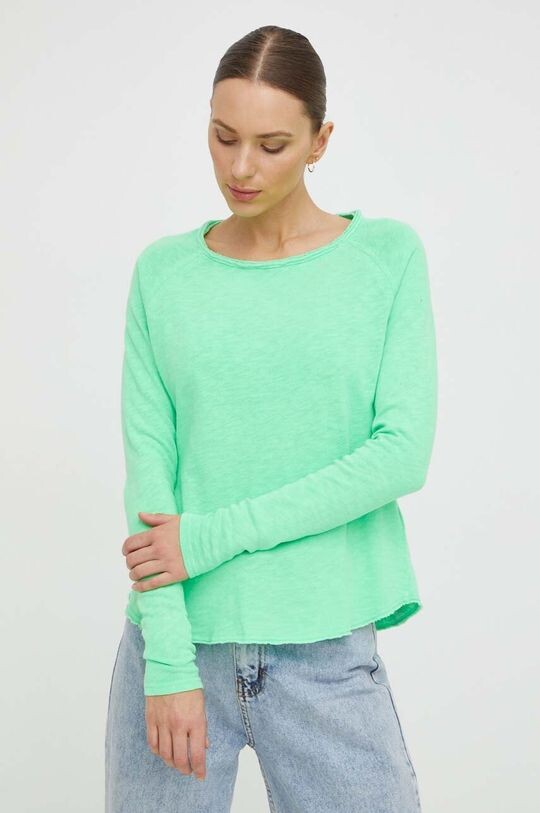 

Хлопковый топ с длинными рукавами American Vintage, зеленый
