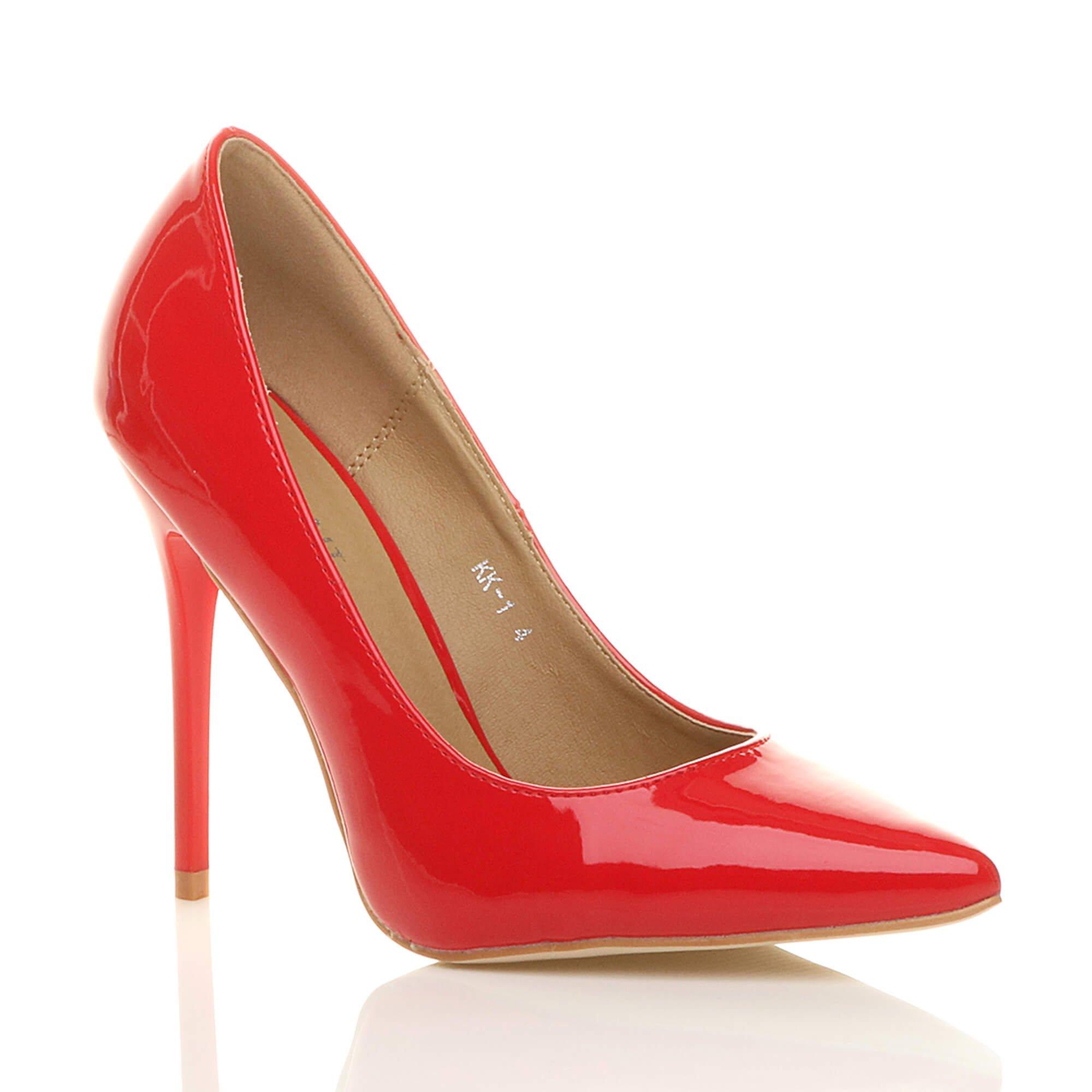 цена Лакированные туфли-лодочки на высоком каблуке-шпильке AJVANI, красный
