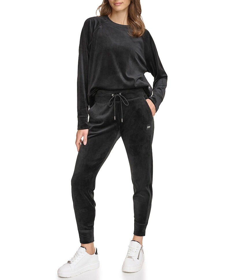 

Однотонные и длинные женские джоггеры DKNY, черный