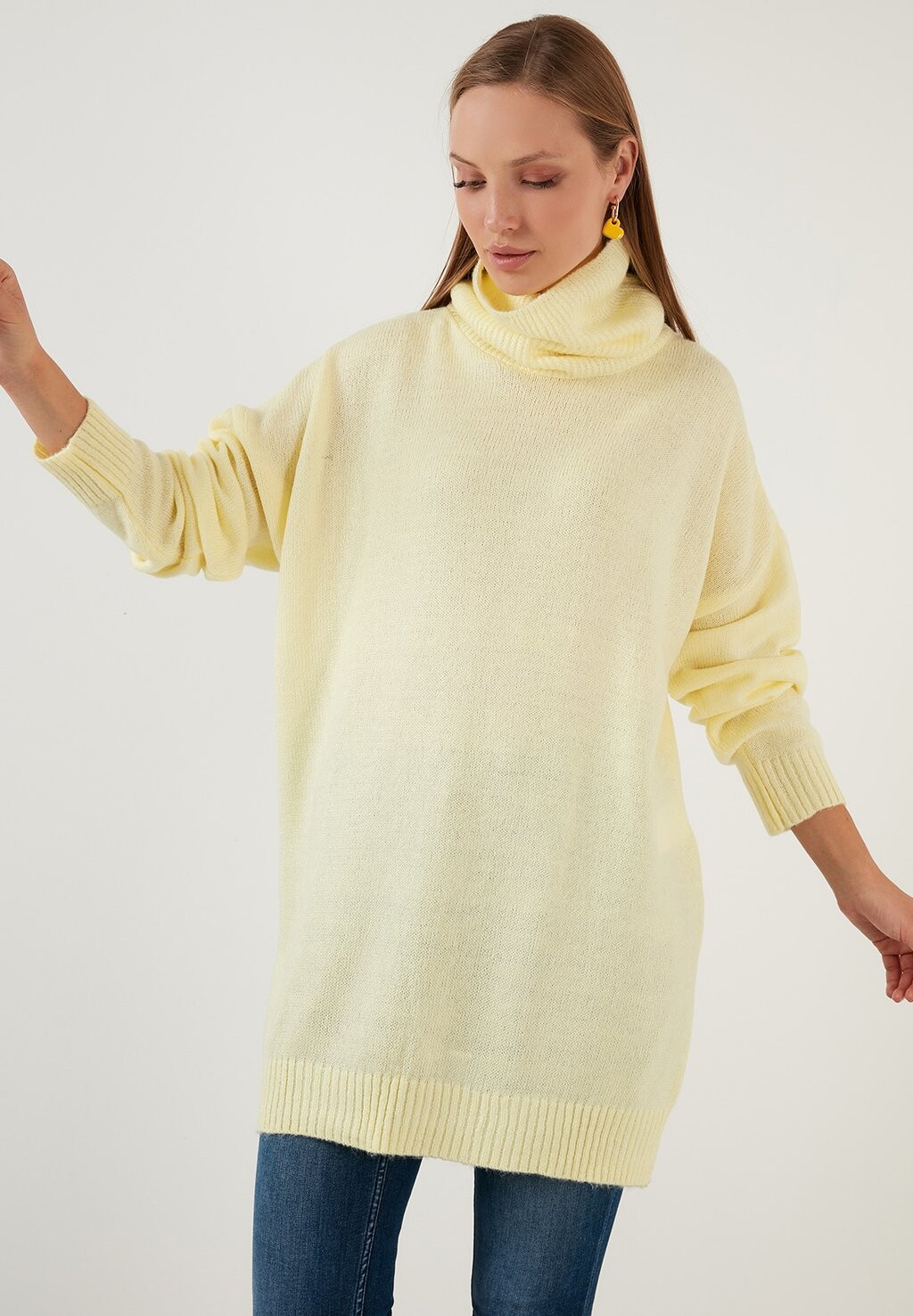 

Свитер LELA Loose Fit, желтый, Желтый;серый