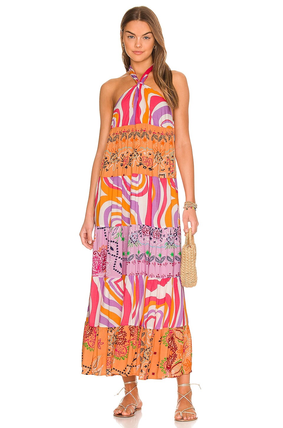 

Платье макси Sundress Camila, цвет Mix Comporta & Saint Tropez