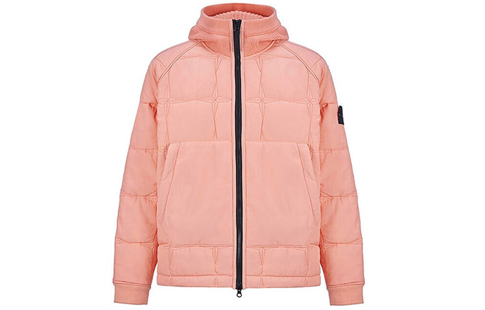 

Стеганая куртка мужская темно-розовый нубук Stone Island, темно-розовый
