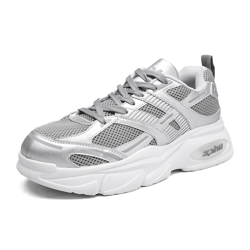 

Кроссовки мужские толстые низкие Concubine Beauty, цвет 8611 White Grey