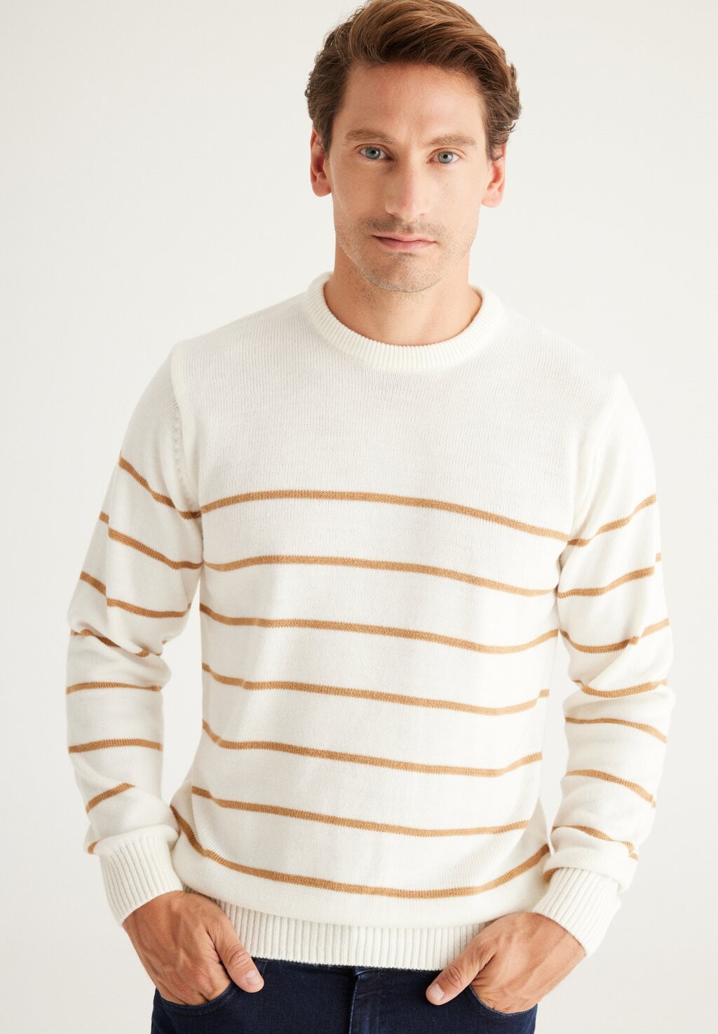 

Вязаный свитер STANDARD FIT AC&CO / ALTINYILDIZ CLASSICS, цвет ecru