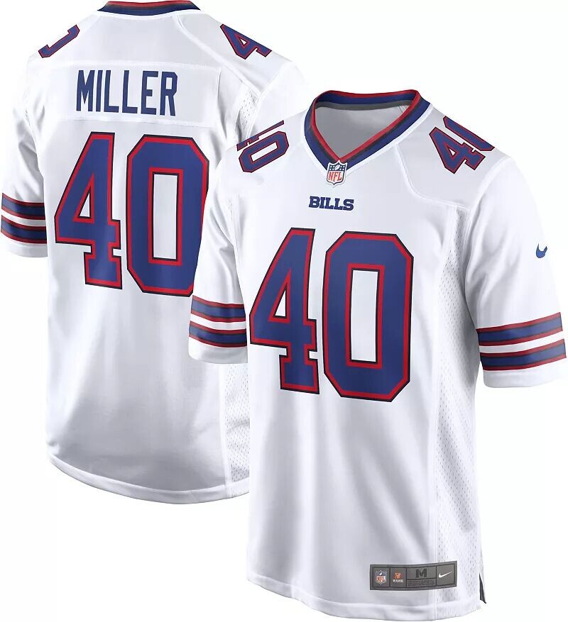 

Мужское белое игровое джерси Nike Buffalo Bills Von Miller #40