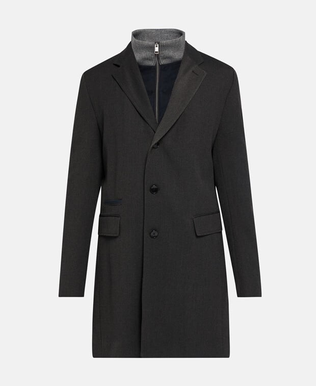 

Шерстяное пальто Boss Black, антрацит