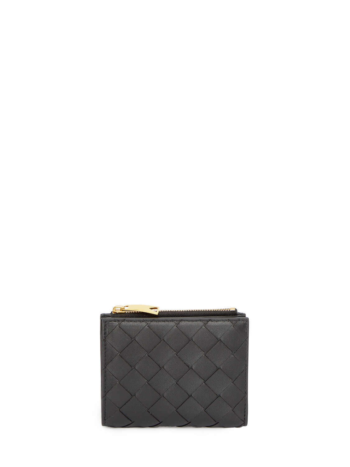 Кошелек Bottega Veneta Black leather, черный кошелек gorodok фактура тиснение на магните на молнии отделение для монет черный