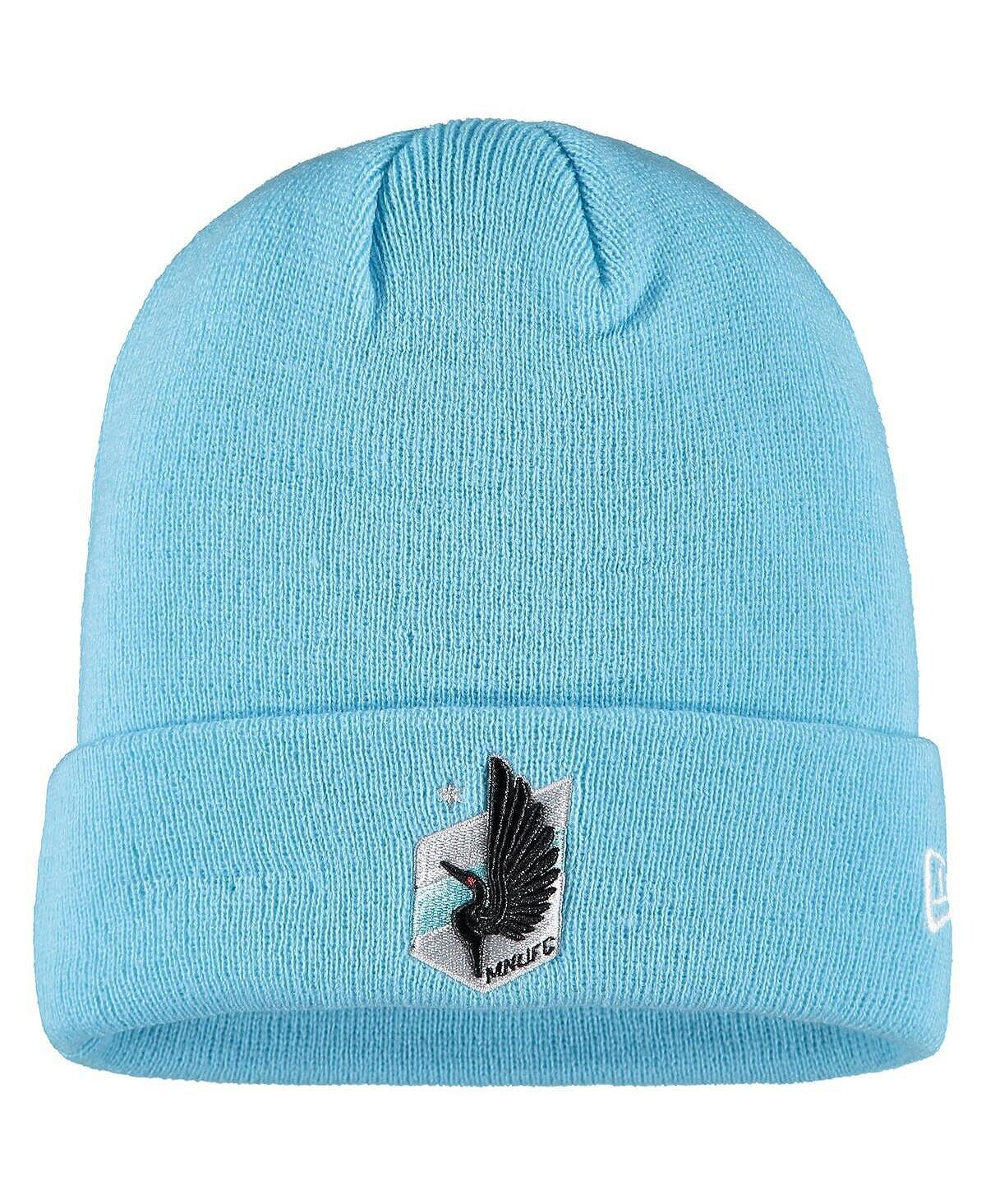 

Мужская голубая вязаная шапка с манжетами Minnesota United FC New Era