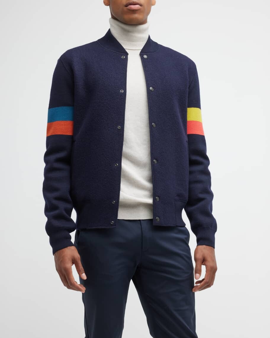 

Мужская вязаная куртка-бомбер Paul Smith, Черный
