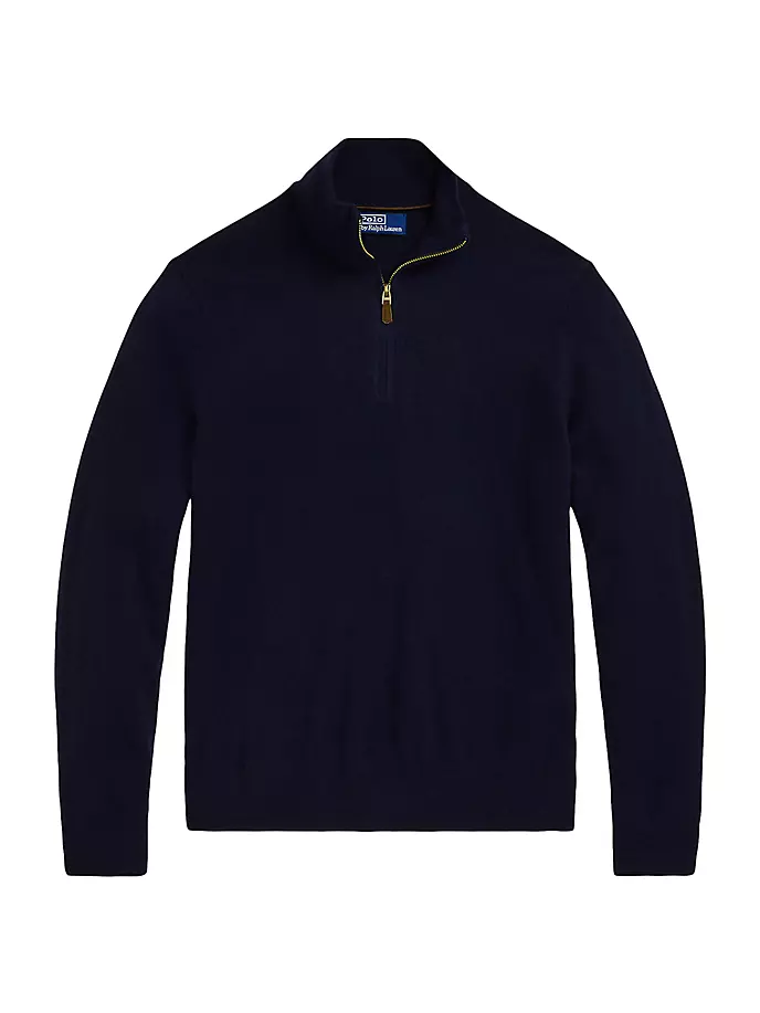 

Шерстяной свитер с молнией на четверть Polo Ralph Lauren, цвет hunter navy