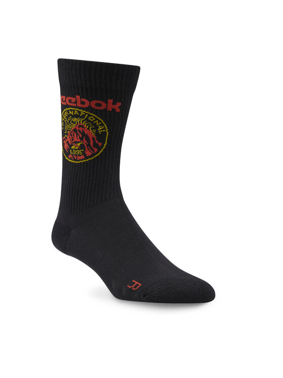 Высокие носки унисекс Reebok, черный носки высокие унисекс с надписями
