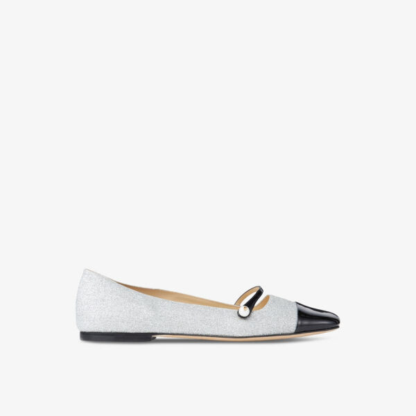 

Балетки elisa из блестящей кожи с жемчугом Jimmy Choo, черный