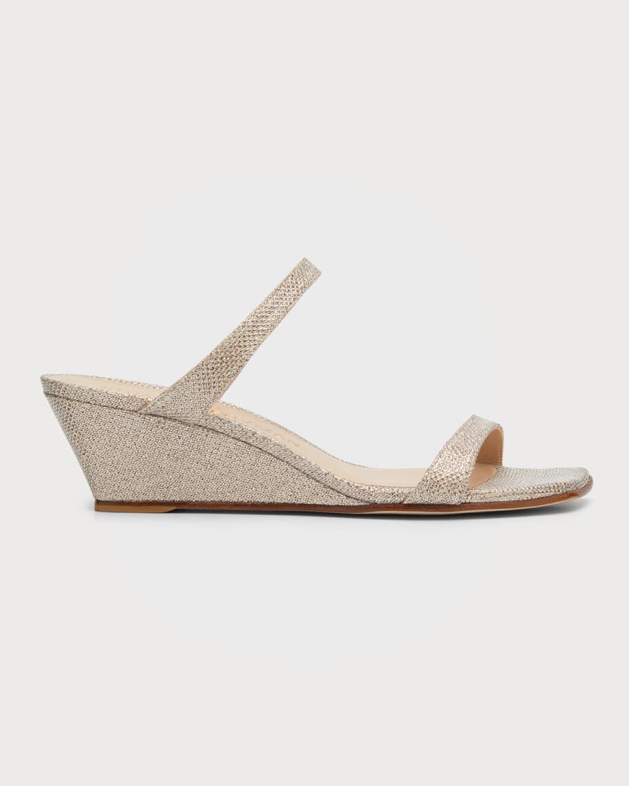 

Сандалии Aleena на танкетке с эффектом металлик Stuart Weitzman