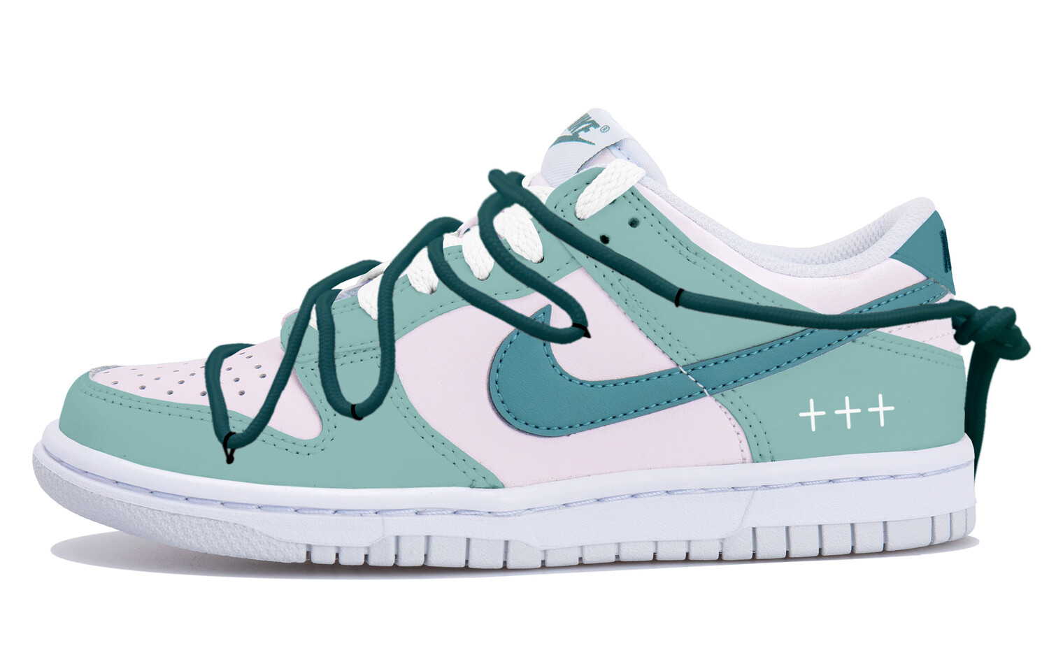 

Кроссовки Nike Dunk Skateboarding Shoes Women's Low-top Pink/Blue, розовый