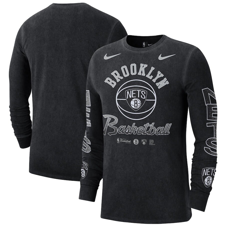 

Футболка с длинным рукавом Nike Brooklyn Nets, черный