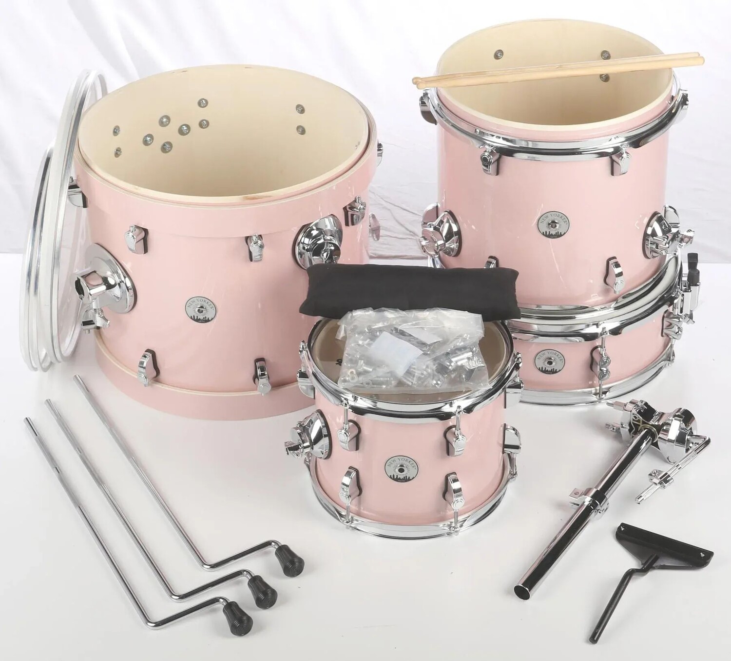 

Набор из 4 предметов PDP New Yorker Shell — Pale Rose Sparkle DiStressed