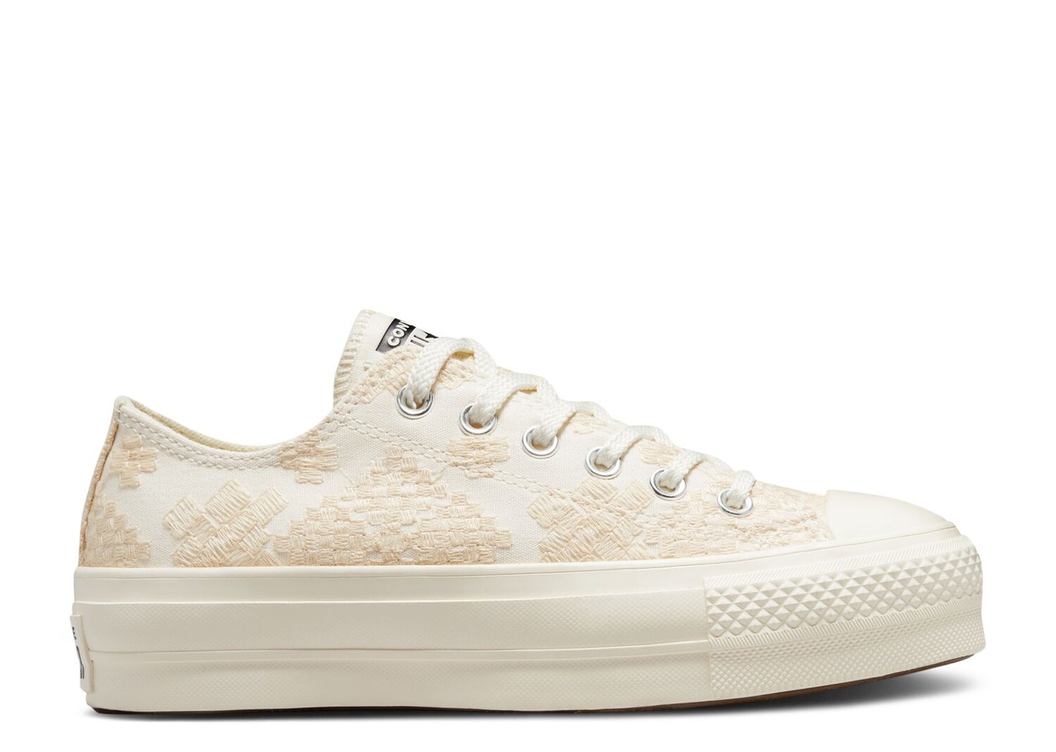 

Кроссовки Converse Wmns Chuck Taylor All Star Lift Platform Low 'Tonal Embroidery', кремовый, Бежевый