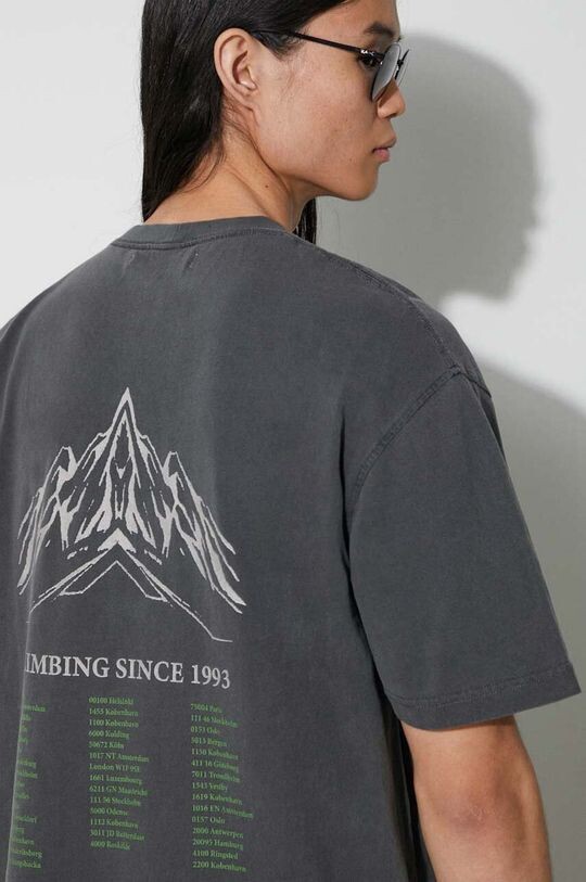 

Хлопковая футболка Samsoe Samsoe, серый