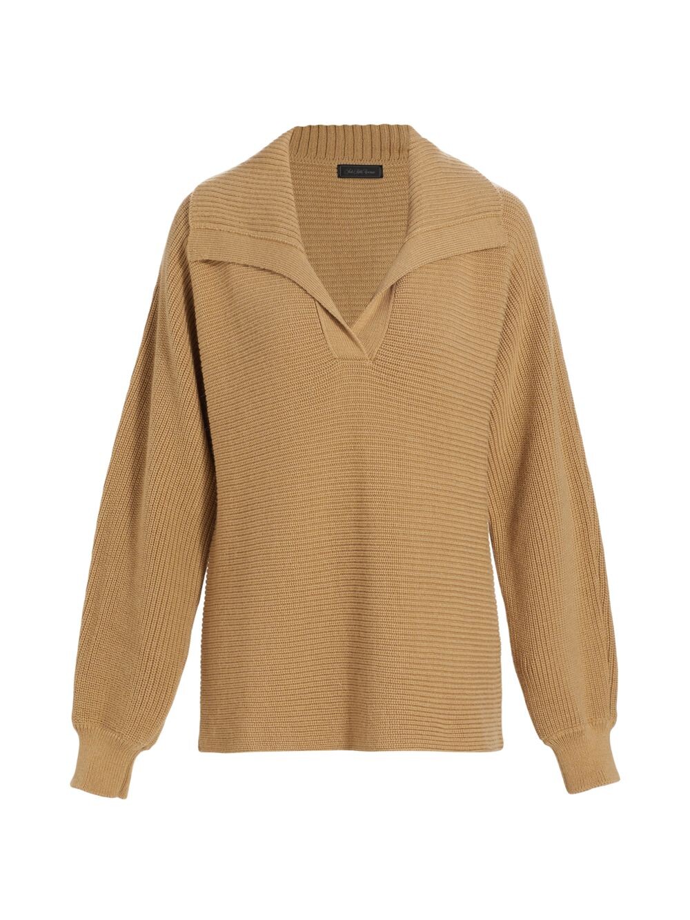 

COLLECTION Свитер-поло в рубчик с длинными рукавами Saks Fifth Avenue
