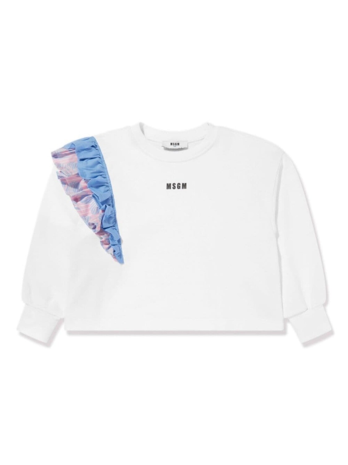 

MSGM Kids толстовка с оборками, белый