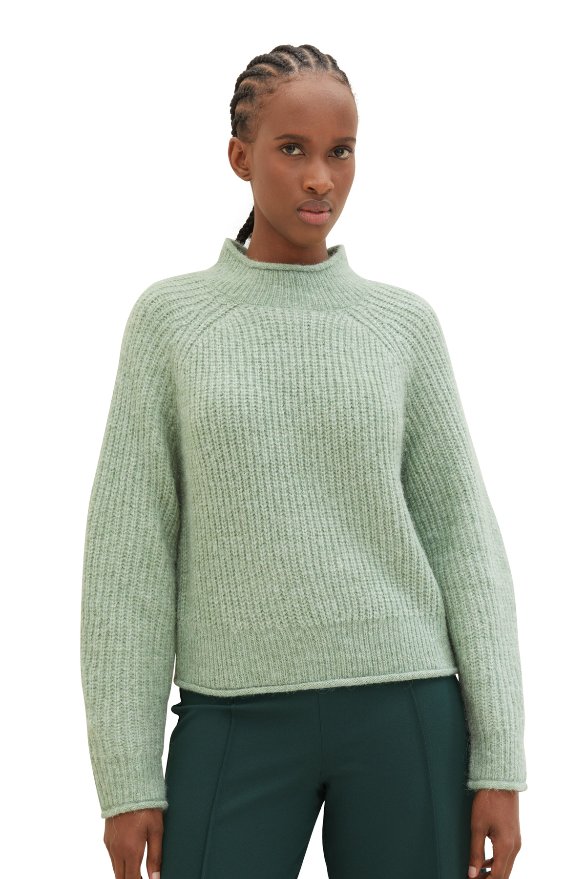 Толстовка - Зеленый - Классический крой Tom Tailor Denim, зеленый пуловер tom tailor размер s зеленый