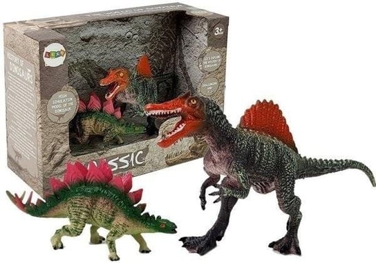Динзавры 2шт Спинозавр, Стегозавр Lean Toys конструктор мир юрского периода жесткий тираннозавр кирпичики город динозавры птерозавр спинозавр парк динозавров сборная игрушка