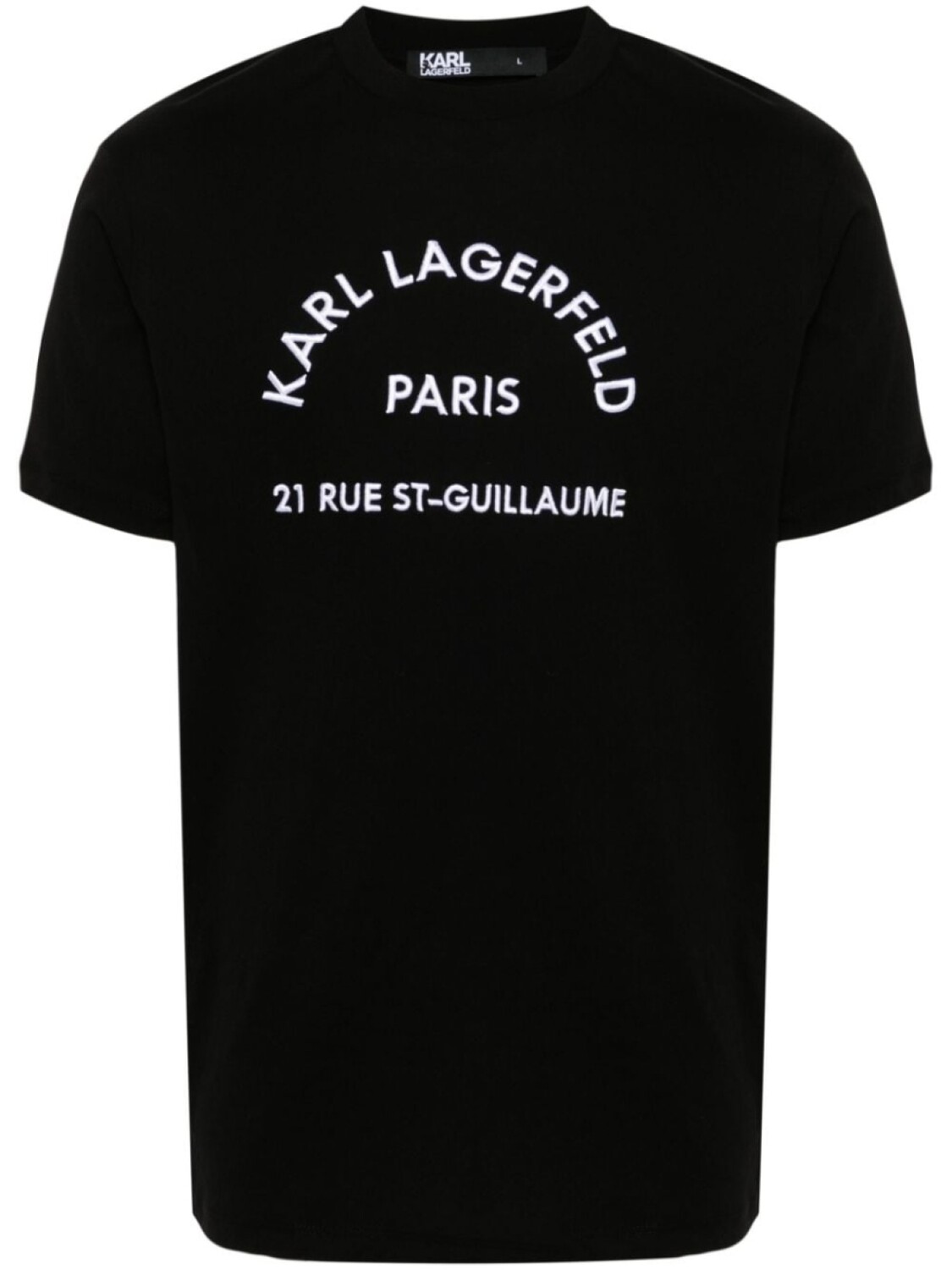 

Karl Lagerfeld футболка с вышитым логотипом, черный