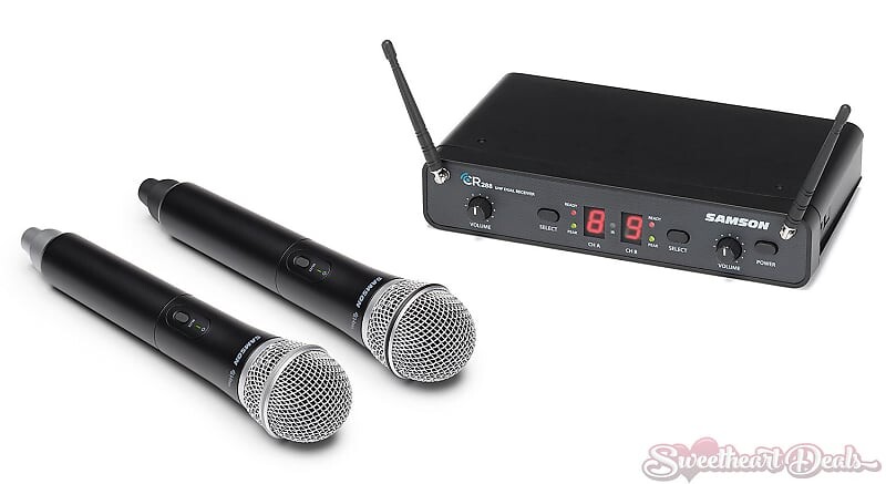 

Беспроводная микрофонная система Samson Concert 288 Dual-Channel UHF Wireless Handheld Mic System - H Band (470-518 MHz)