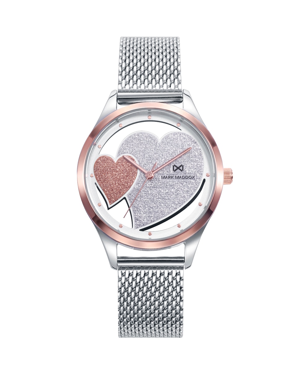 Женские стальные часы Shibuyam с блестящим циферблатом Mark Maddox, серебро