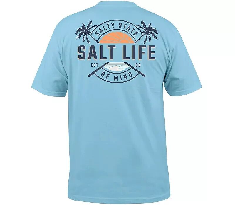 

Мужская легкая футболка Salt Life с короткими рукавами First, голубой