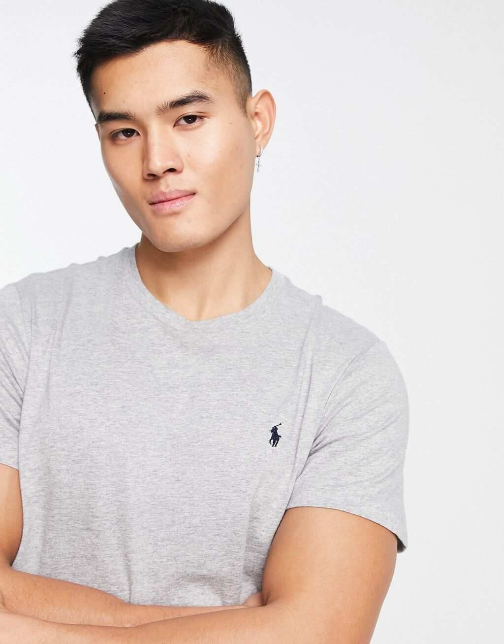 

Серая футболка с логотипом Polo Ralph Lauren