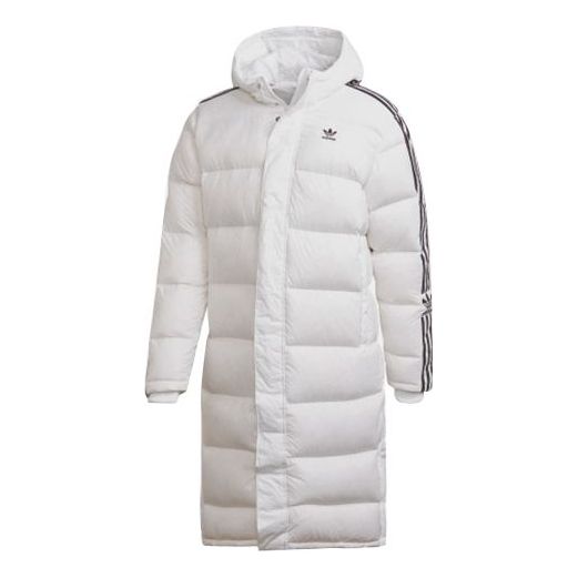 Пуховик adidas originals Long Down Jkt Stay Warm Sports hooded Down Jacket White, белый