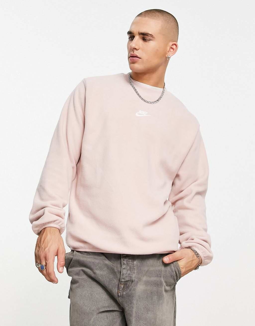 

Розовая оксфордская толстовка из флиса Nike Club, Розовый