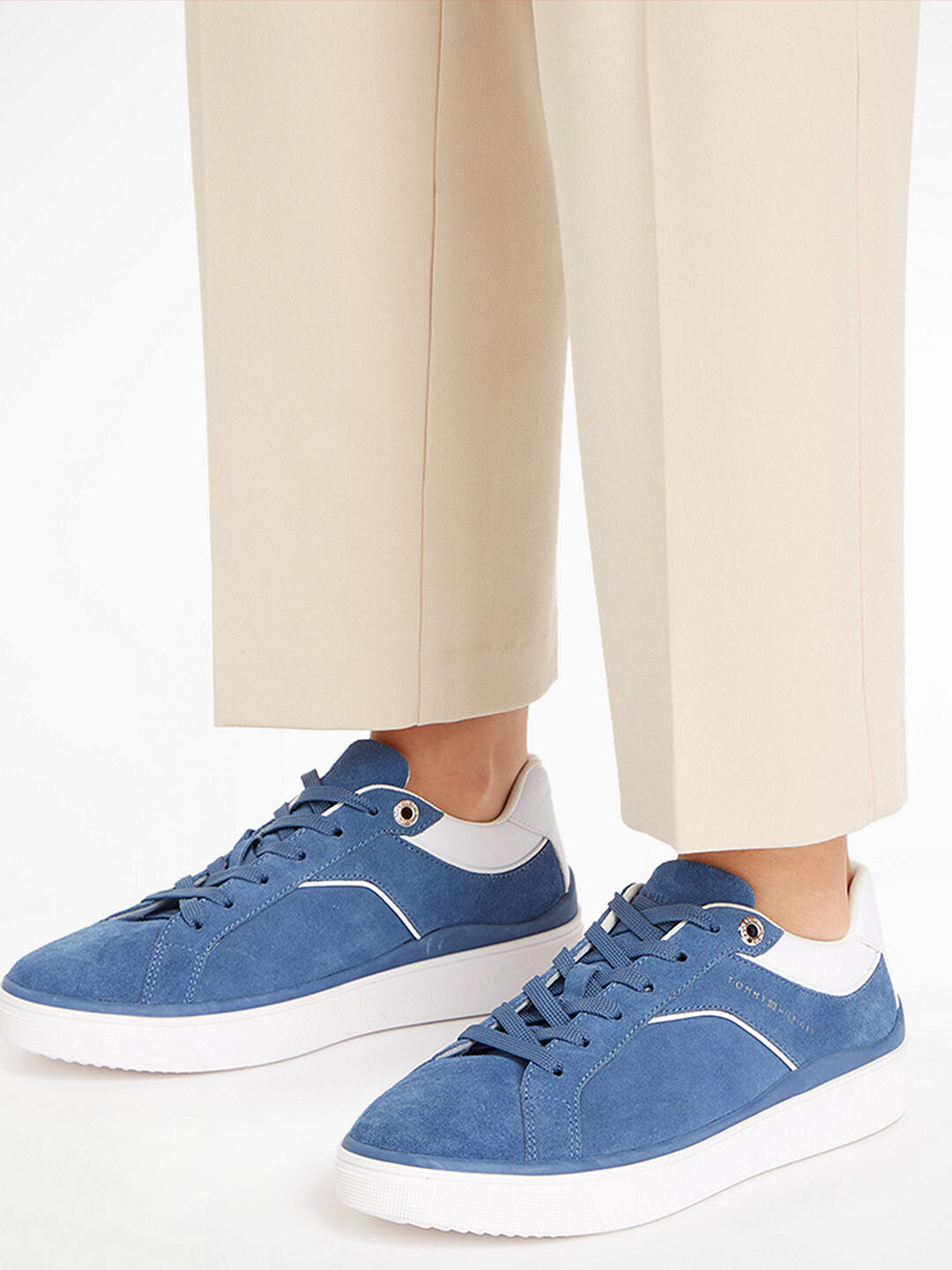 

Кроссовки Tommy Hilfiger из хромированной кожи, цвет Blue Coast