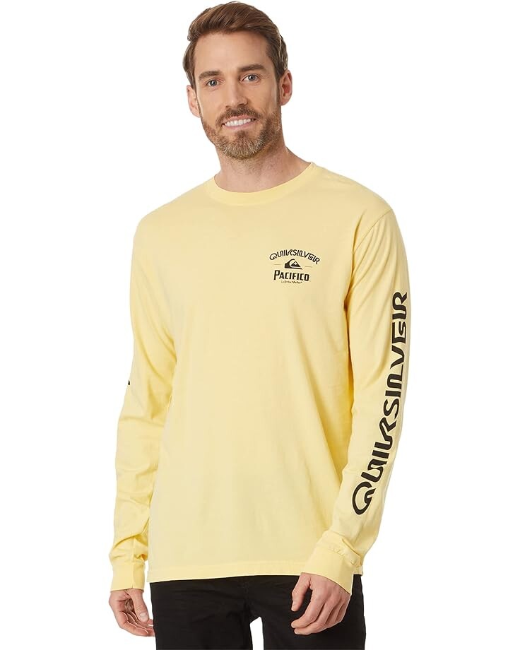 

Футболка с длинным рукавом Quiksilver Pacifico Straight Shooter Long Sleeve Tee, золотой