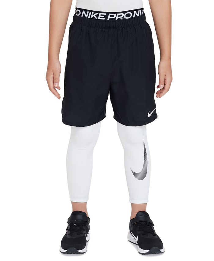 Теплые колготки с логотипом Big Boys Pro Dri-FIT Nike, белый