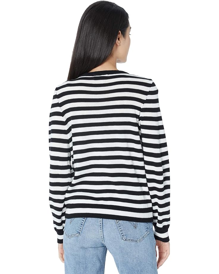 Свитер BCBGeneration Striped Long Sleeve Sweater T1TX1S05, черный/белый