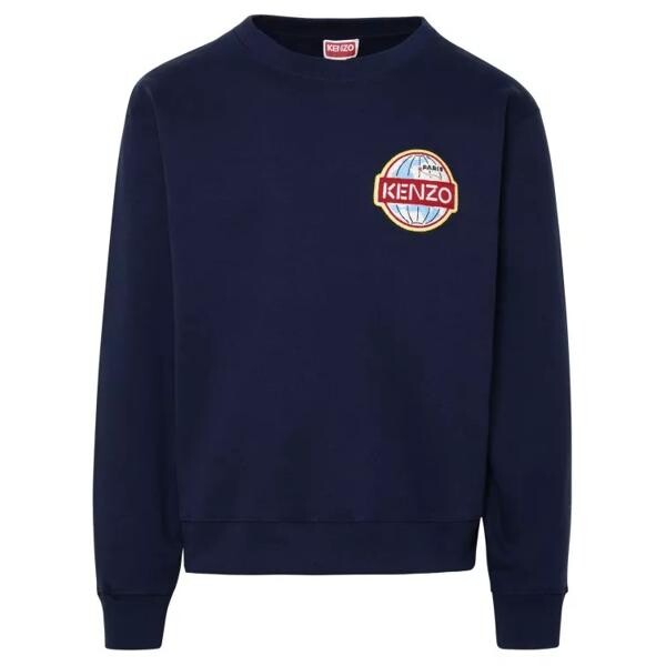 Футболка blue cotton sweatshirt Kenzo, синий