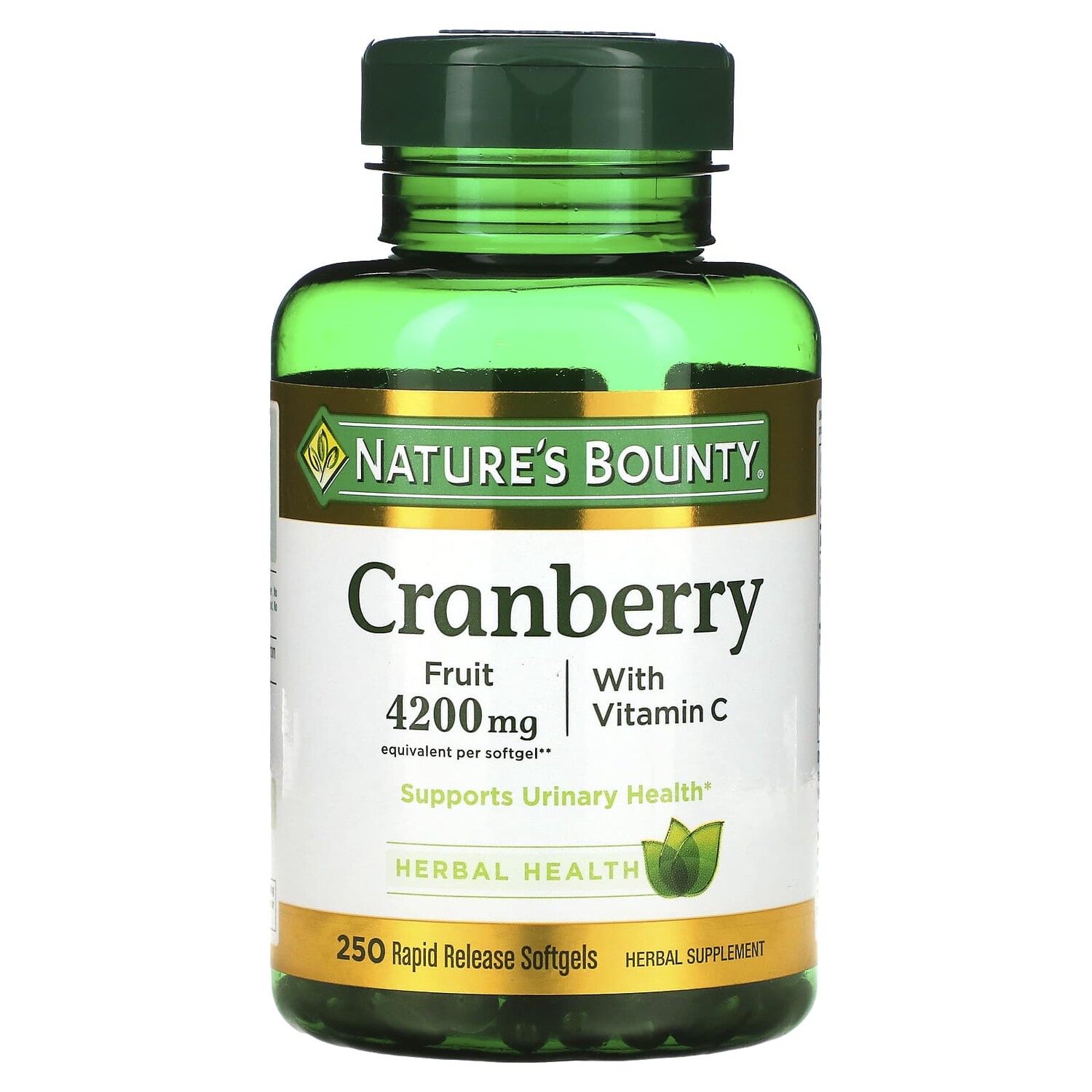 

Клюква с витамином C, 250 капсул быстрого высвобождения, Nature's Bounty