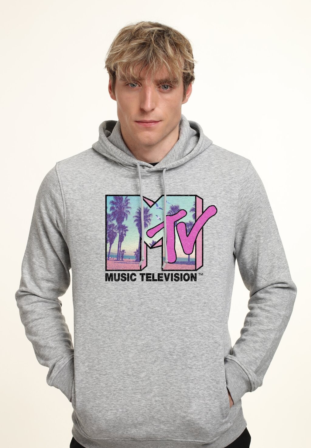 

Толстовка с капюшоном MTV BEACH FILL Henry Tiger, цвет Mottled Light Grey