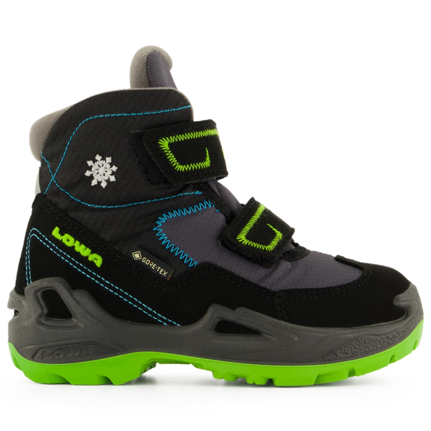 

Зимние ботинки Lowa Kid's Milo GTX MID, цвет Black/Turquoise