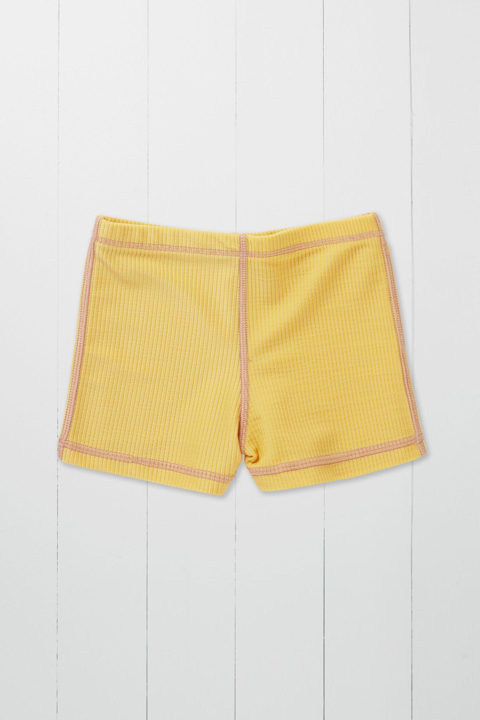 Детские шорты для плавания в рубчик Grass & Air, желтый цена и фото