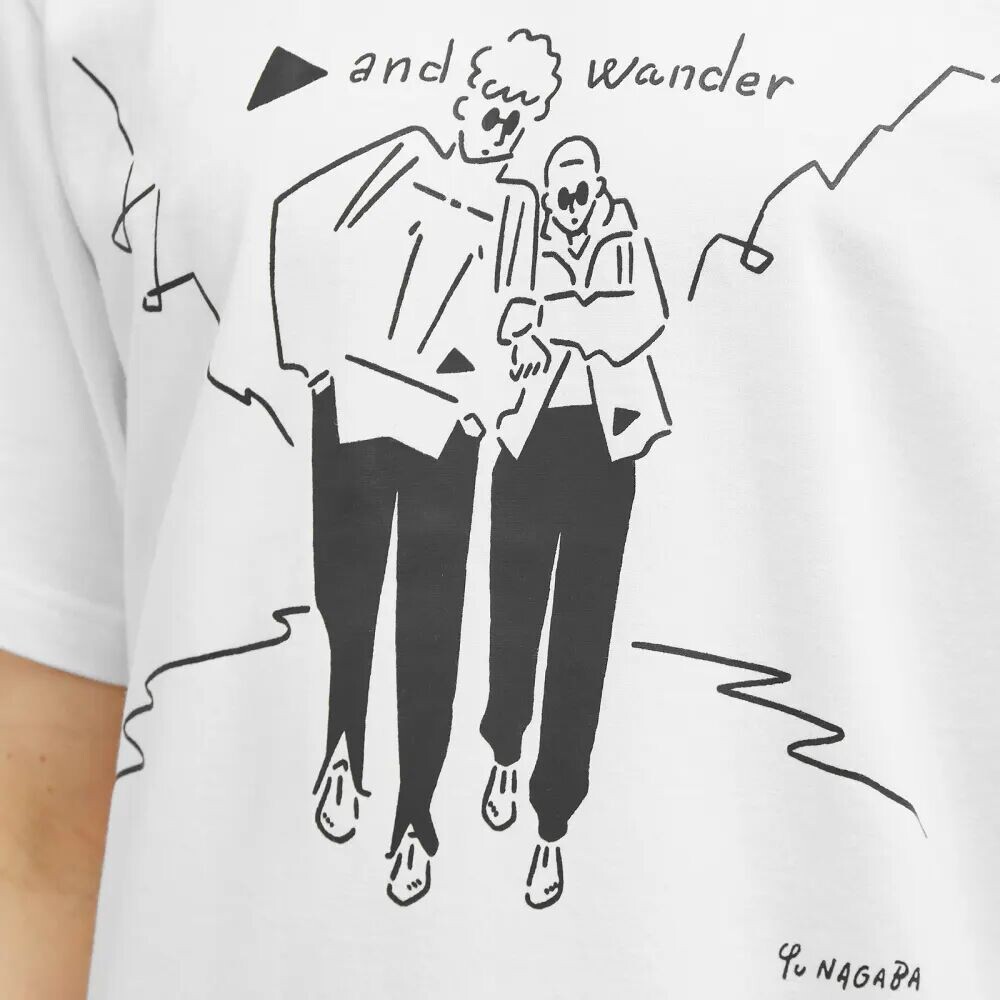 

and wander Футболка yu nagaba, белый