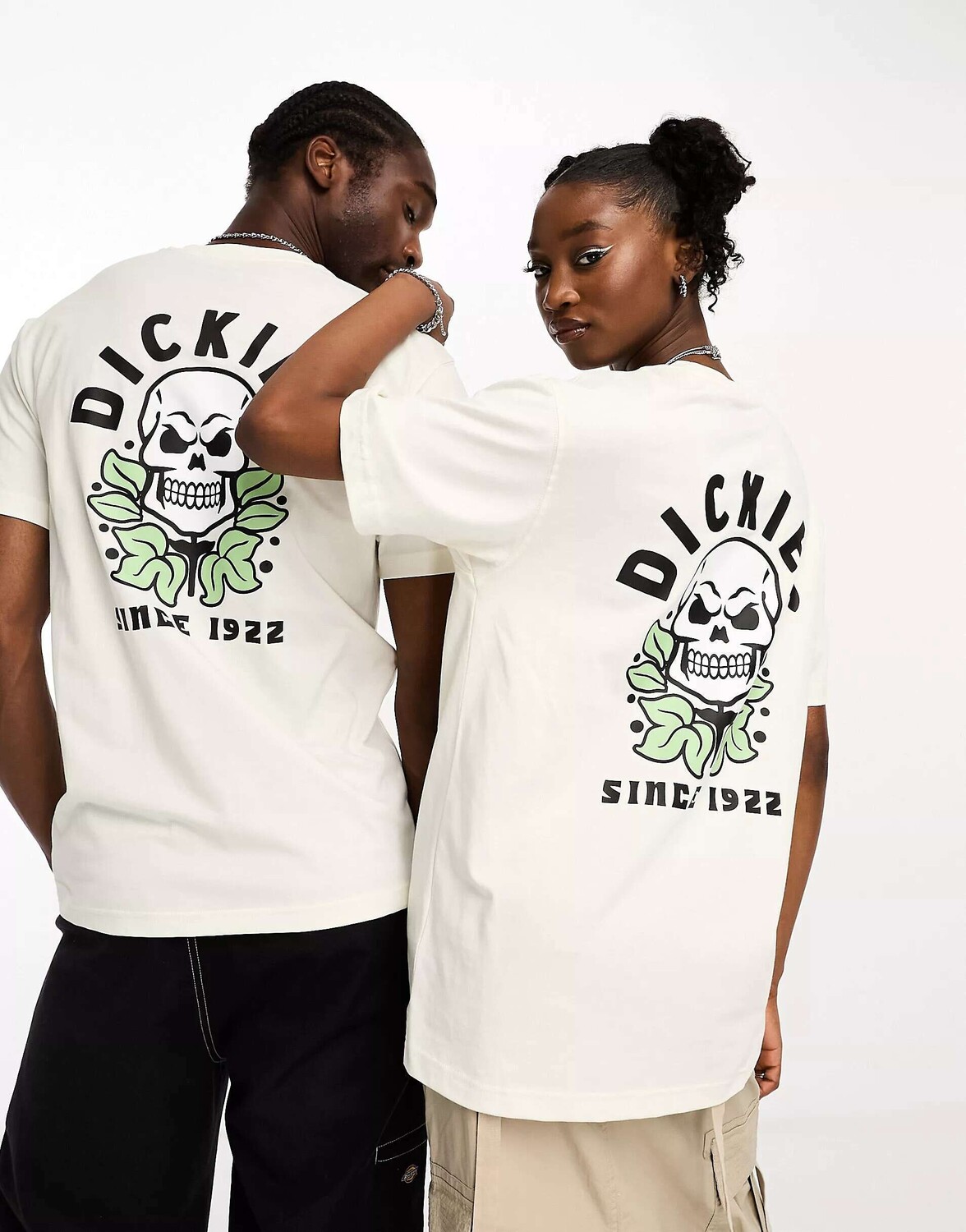 

Белая футболка с принтом на спине Dickies weyers пещера и череп, Белый