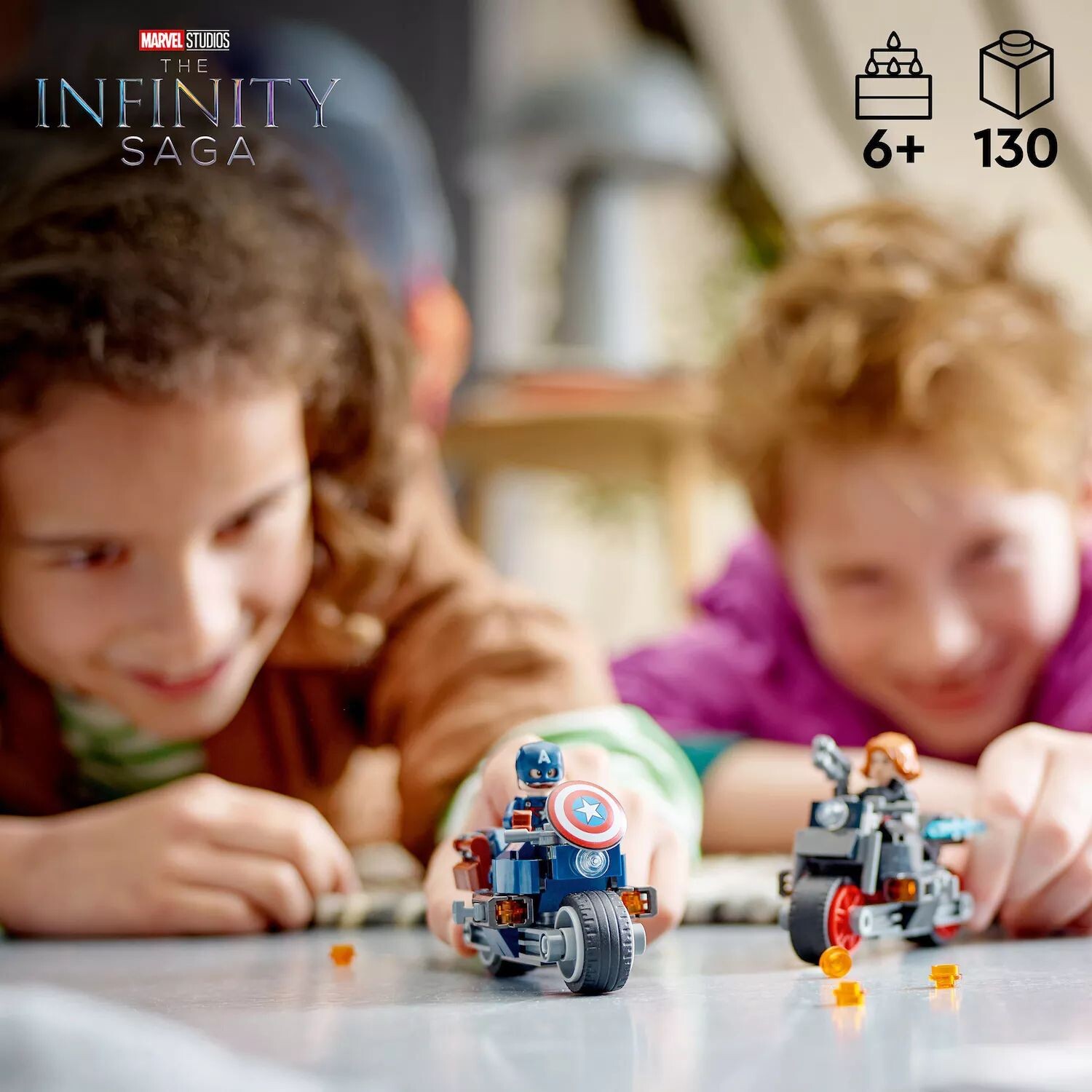 

Набор LEGO Marvel «Мотоциклы Черная Вдова и Капитан Америка» 76260 (130 деталей) LEGO