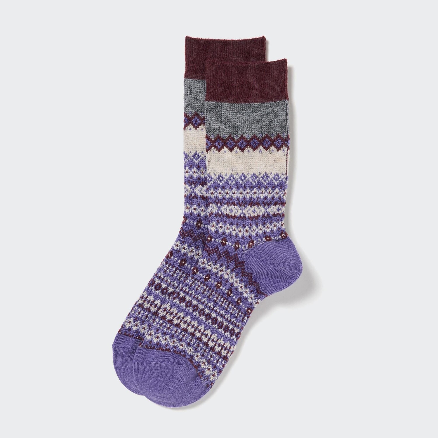 

Термоноски HEATTECH Fair Isle Uniqlo, фиолетовый