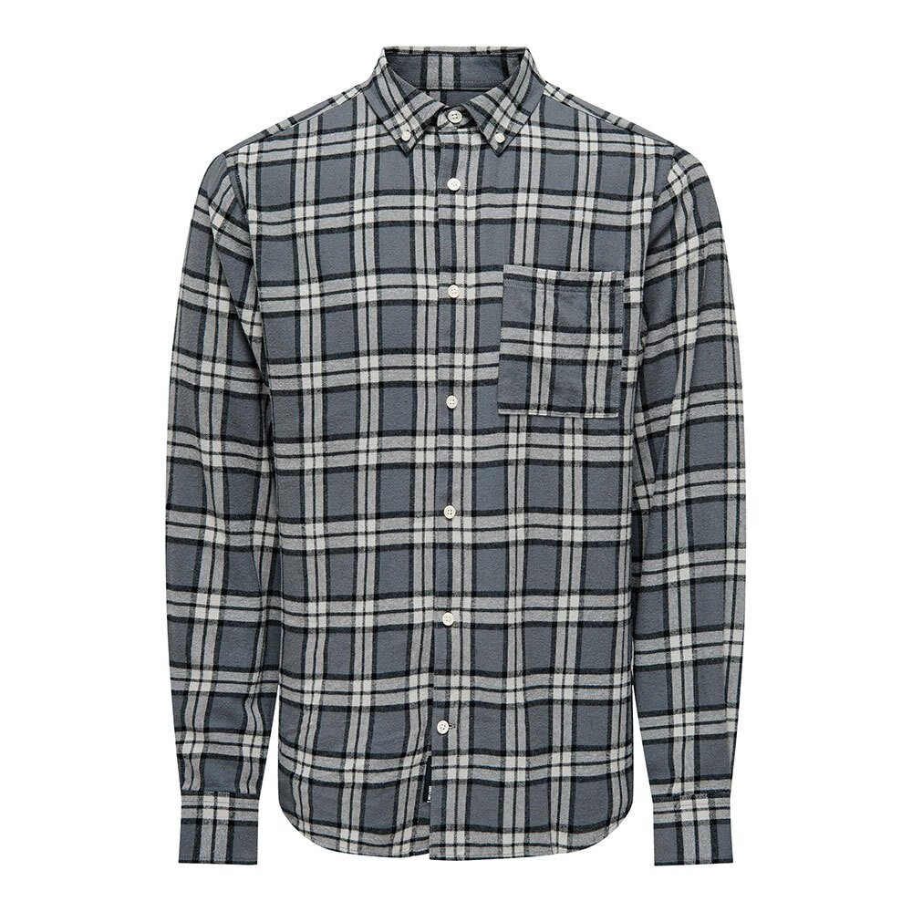 

Рубашка Only & Sons Ral Slim Check, серый