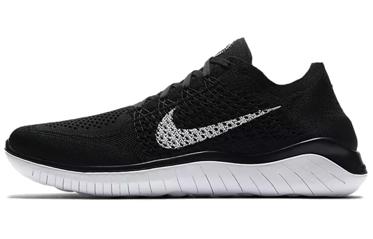 

Кроссовки унисекс Nike Free Rn Flyknit 2018 черный белый