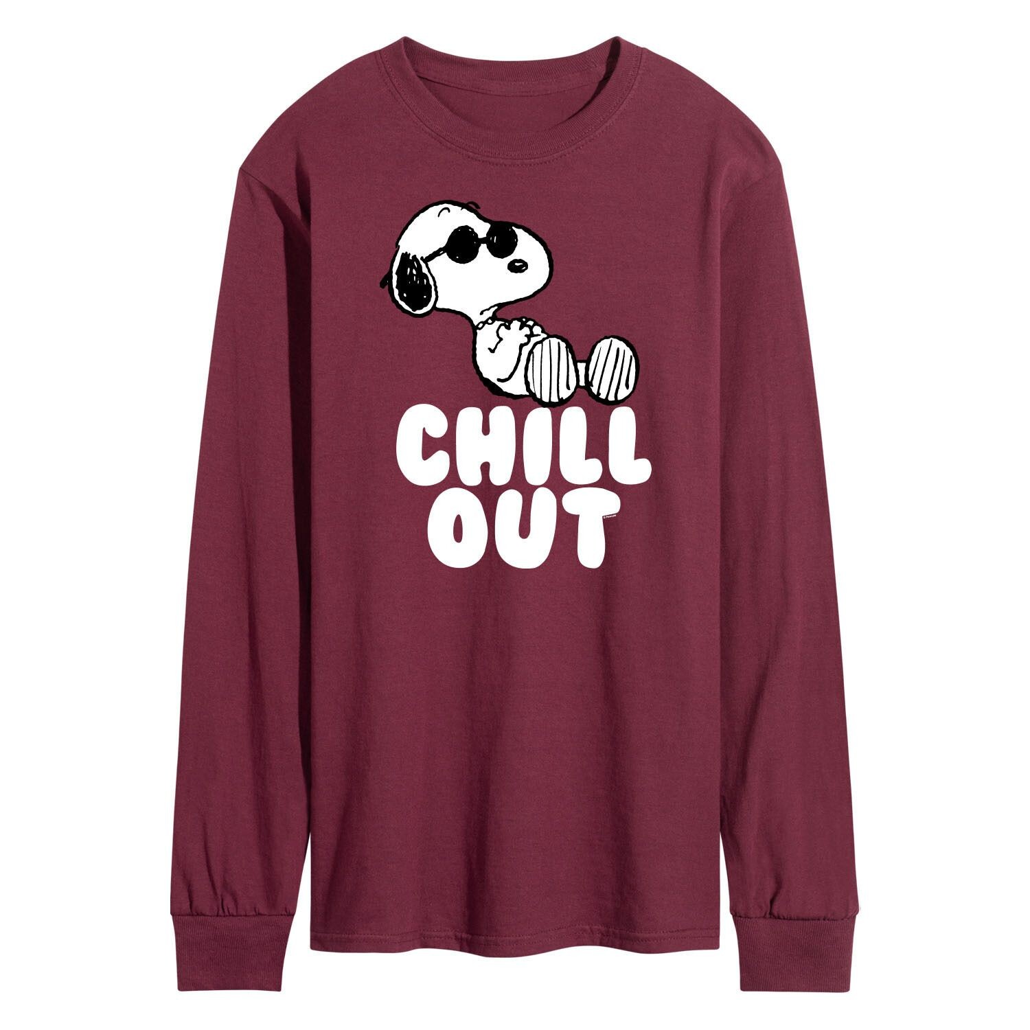 

Мужская футболка с длинными рукавами и рисунком Peanuts Chill Out Licensed Character